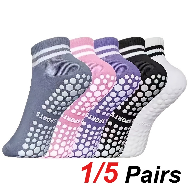 Pilates Yoga Fitness - 1/5 Pair Women's Silicone Anti Slip