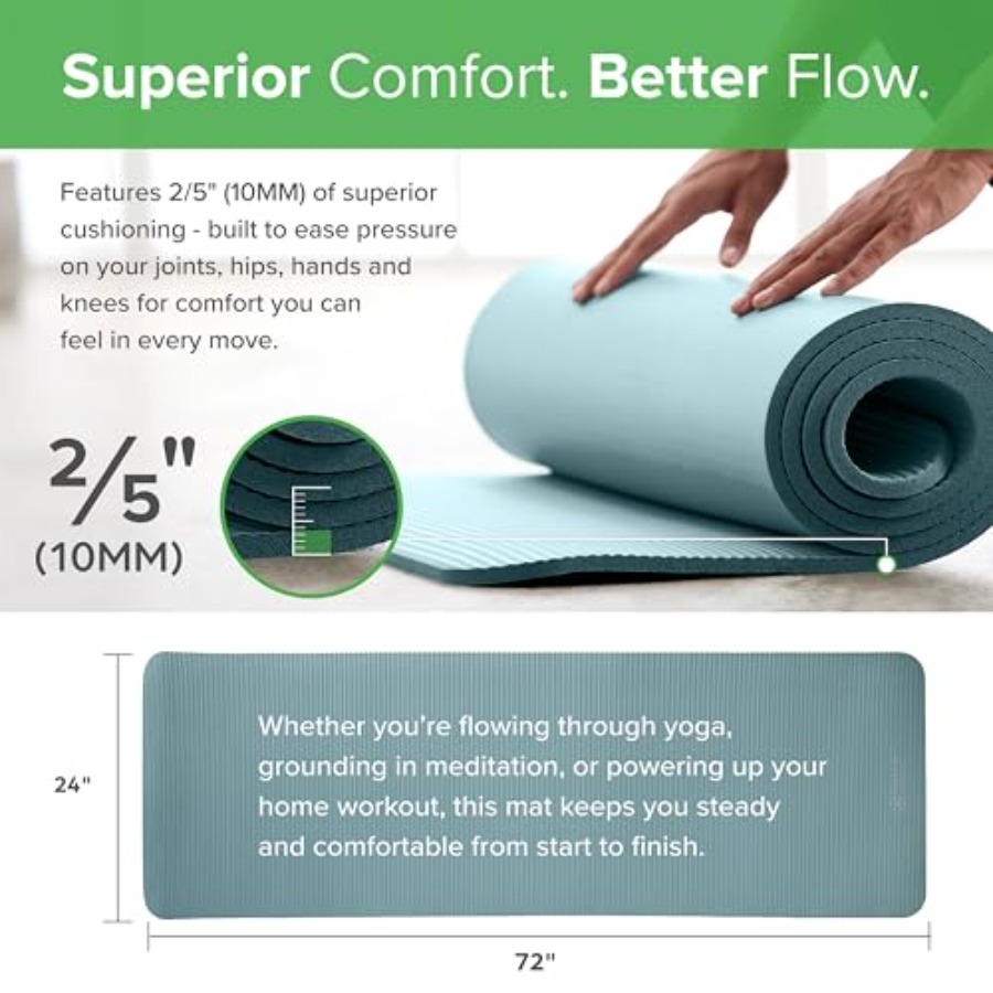 Thick Yoga Mat, Exercise and F - огляд і ціна Pilates Yoga Joint