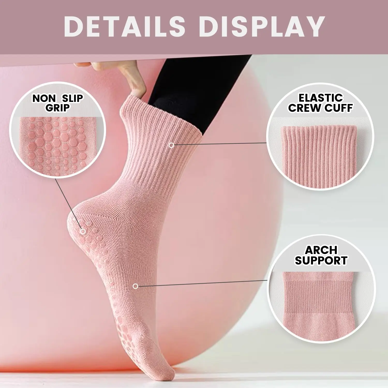 4 pairs of women's yoga socks, - огляд і ціна Pilates & Yoga Tina Fehrenbach