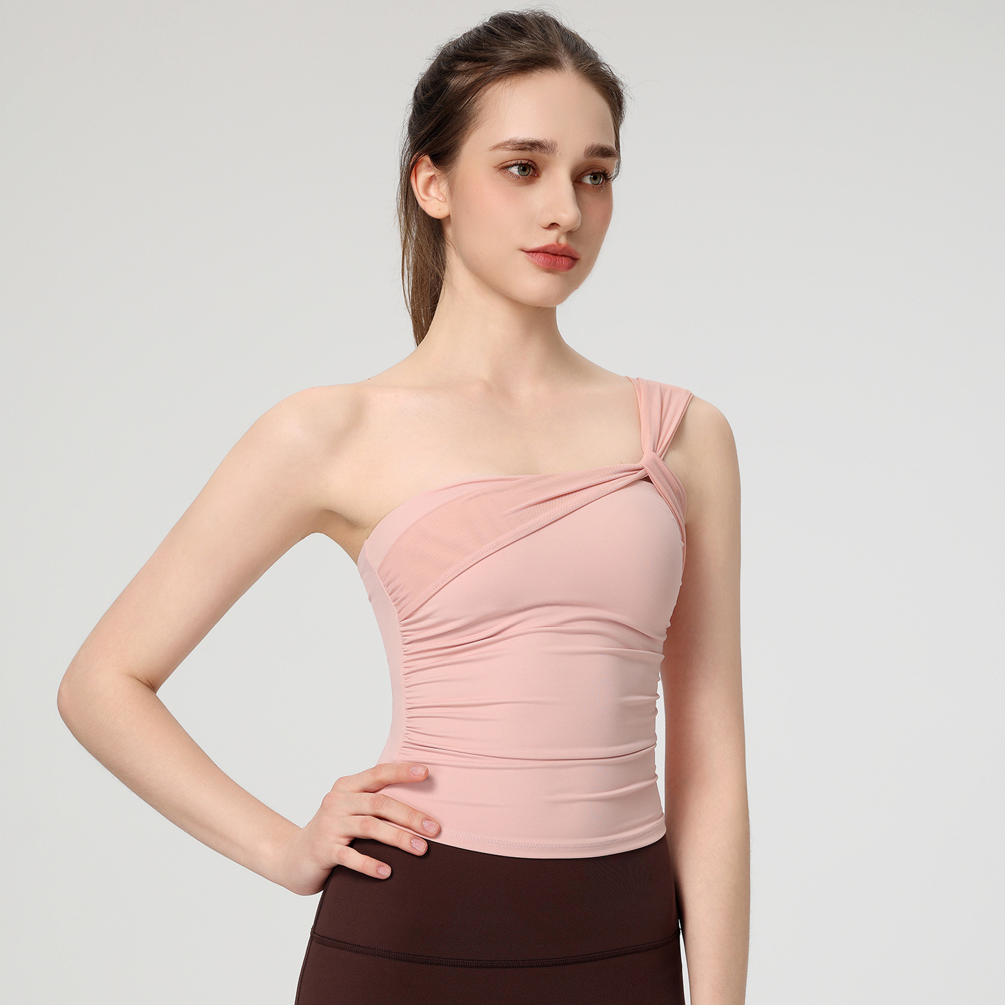 Women's Sexy Sloping Shoulder  - огляд і ціна Pilates Yoga Jacket